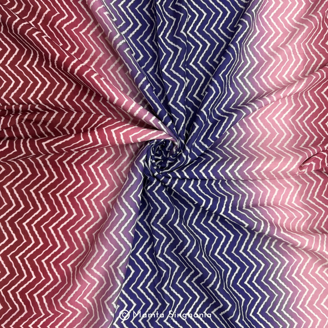 Multi Colour Printed Muslin Rayon Fabric