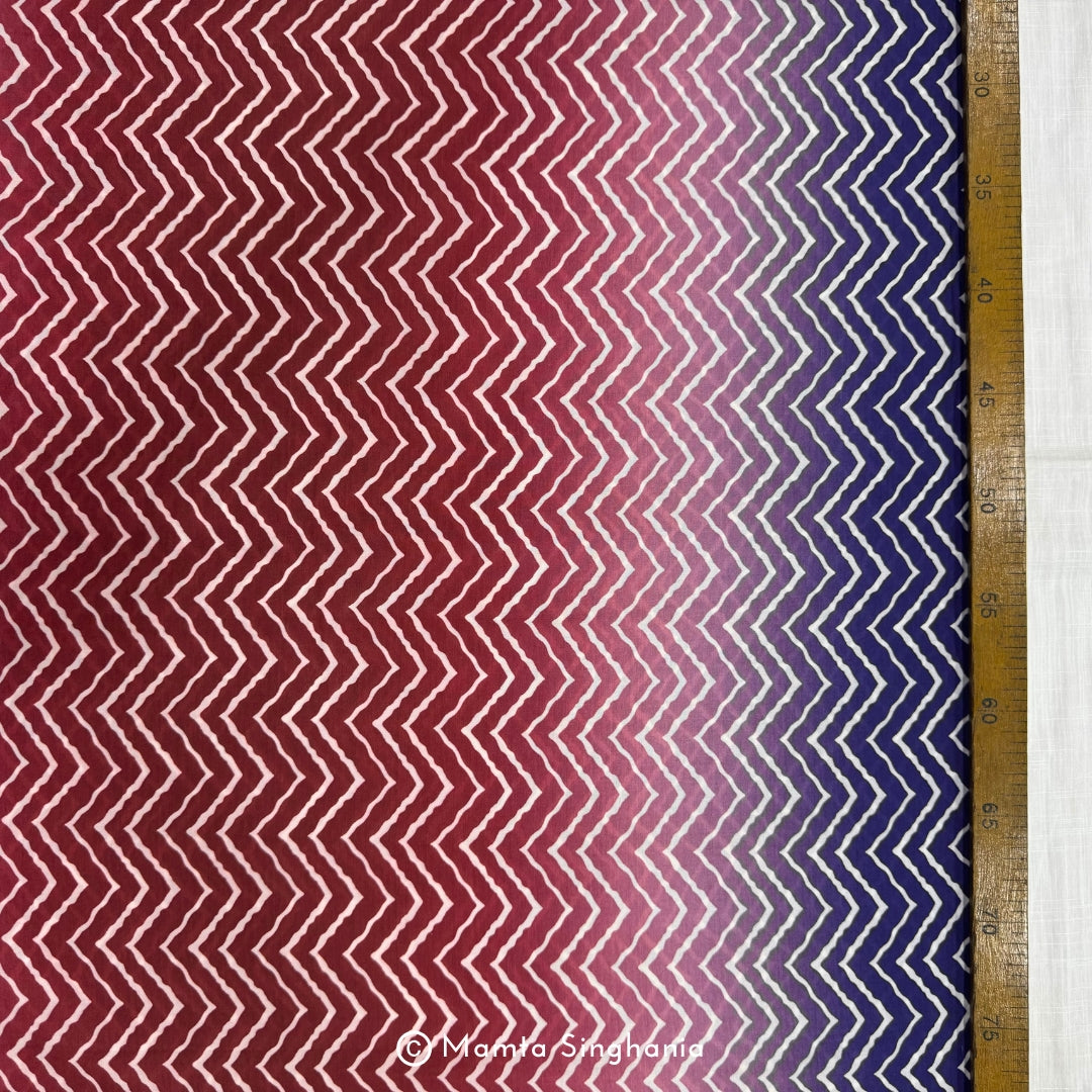 Multi Colour Printed Muslin Rayon Fabric