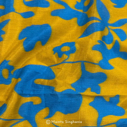 Floral Printed Crush Chiffon Fabric