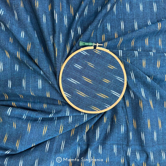 Indigo Blue Ikkat Fabric