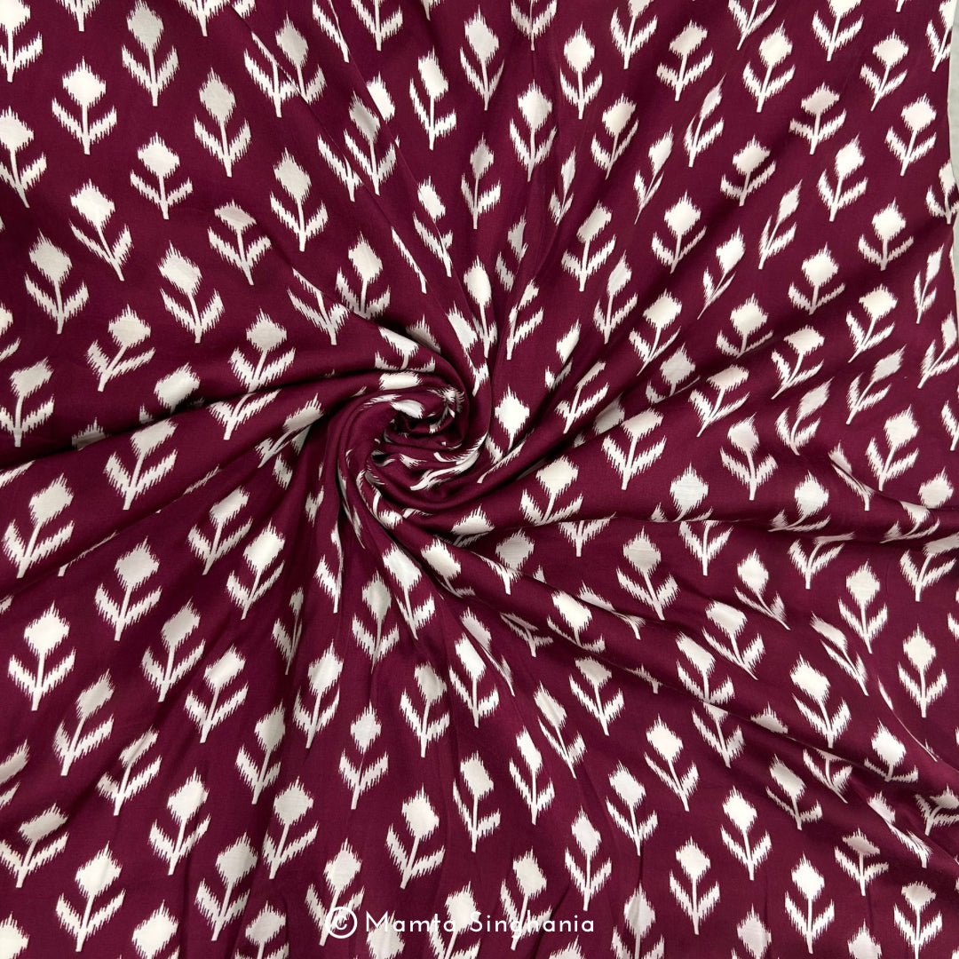 Sangria Printed Modal Satin