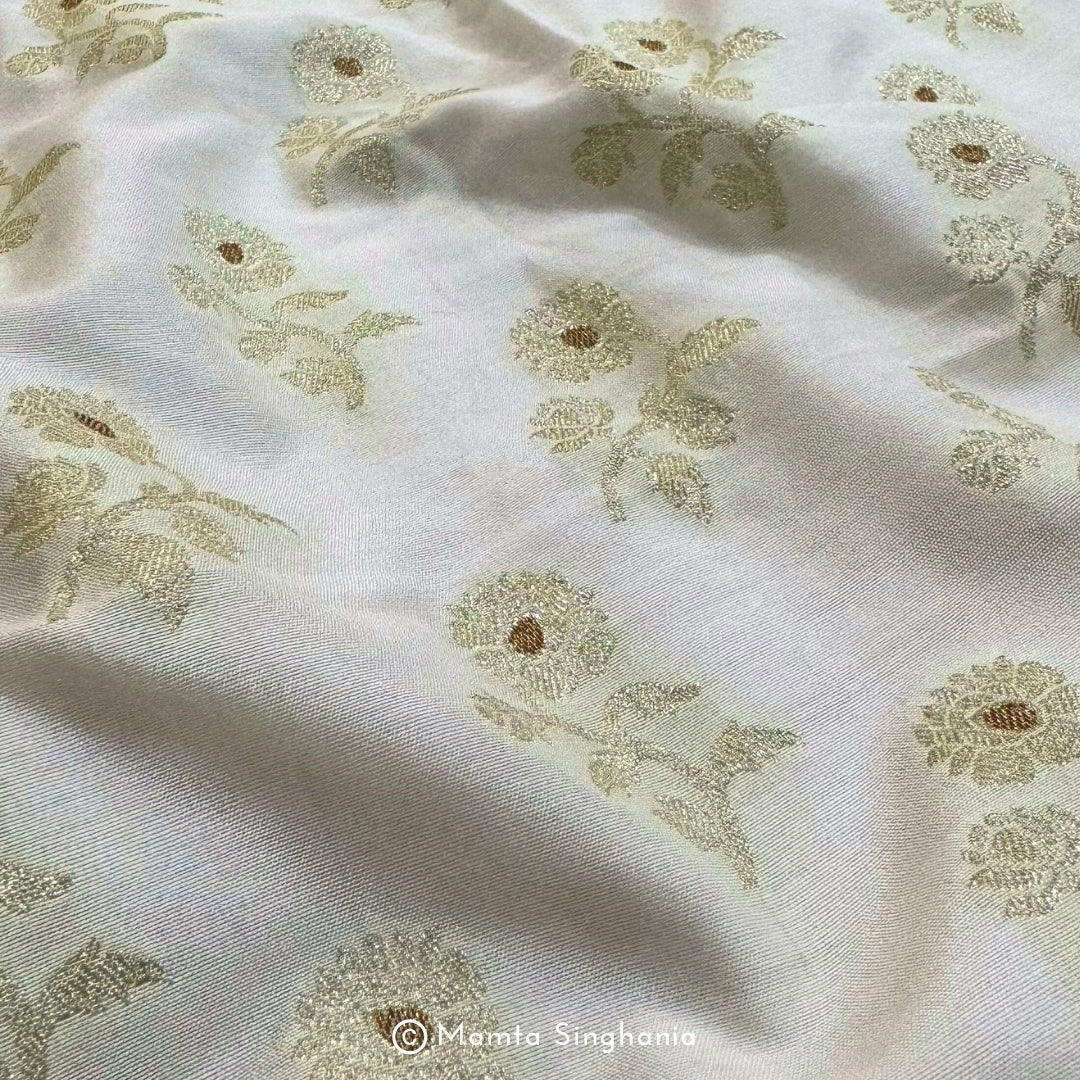 Dyable Banarasi Brocade Katan Silk Fabric