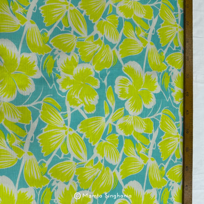 Floral Printed Crush Chiffon Fabric