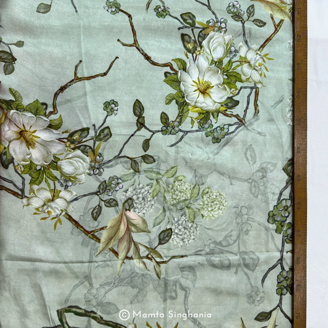 Floral Printed Modal Satin Fabric