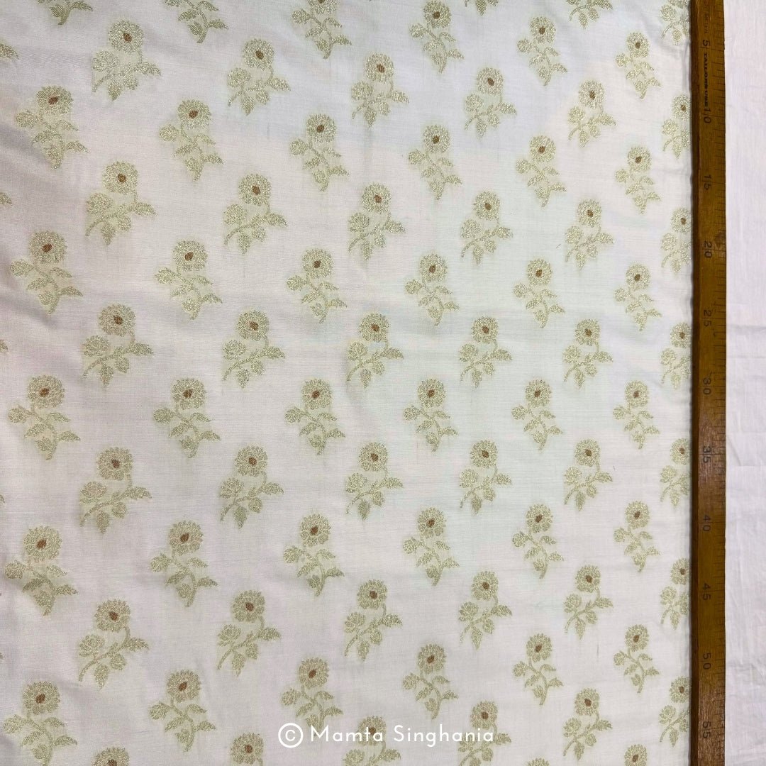 Dyable Banarasi Brocade Katan Silk Fabric
