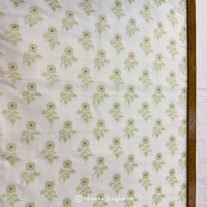 Dyable Banarasi Brocade Katan Silk Fabric