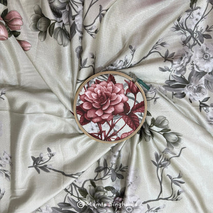 Floral Printed Modal Satin Fabric