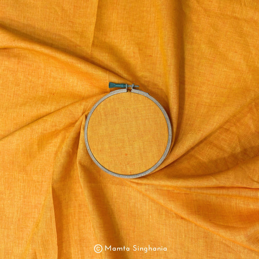 Saffron Orange Pure Linen Fabric