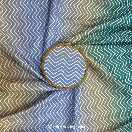 Multi Colour Printed Muslin Rayon Fabric