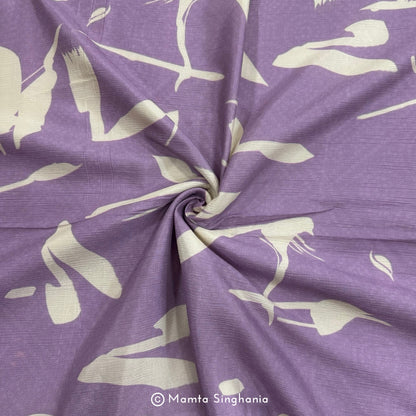 Abstract Printed Crush Chiffon Fabric