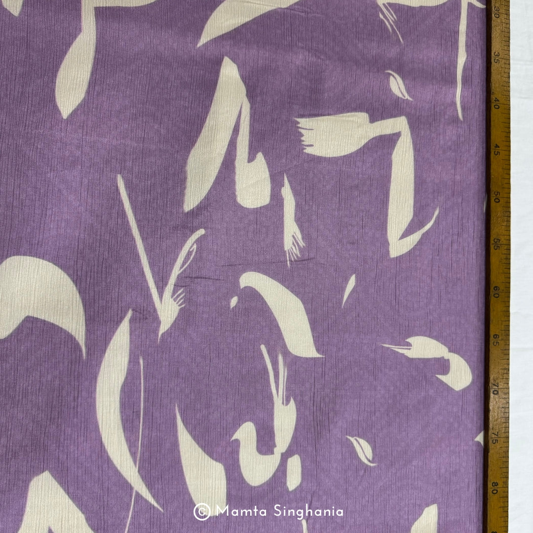 Abstract Printed Crush Chiffon Fabric
