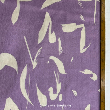 Abstract Printed Crush Chiffon Fabric