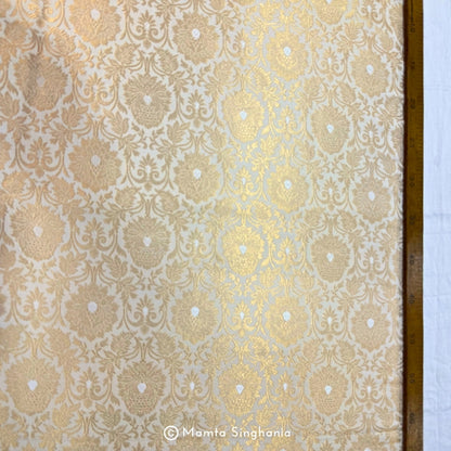 Dyable Banarasi Brocade Katan Silk Fabric