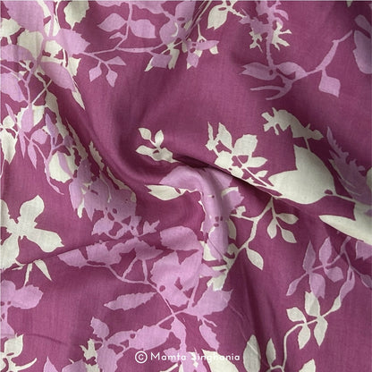 Pale Onion Pink Floral Printed Cotton Fabric