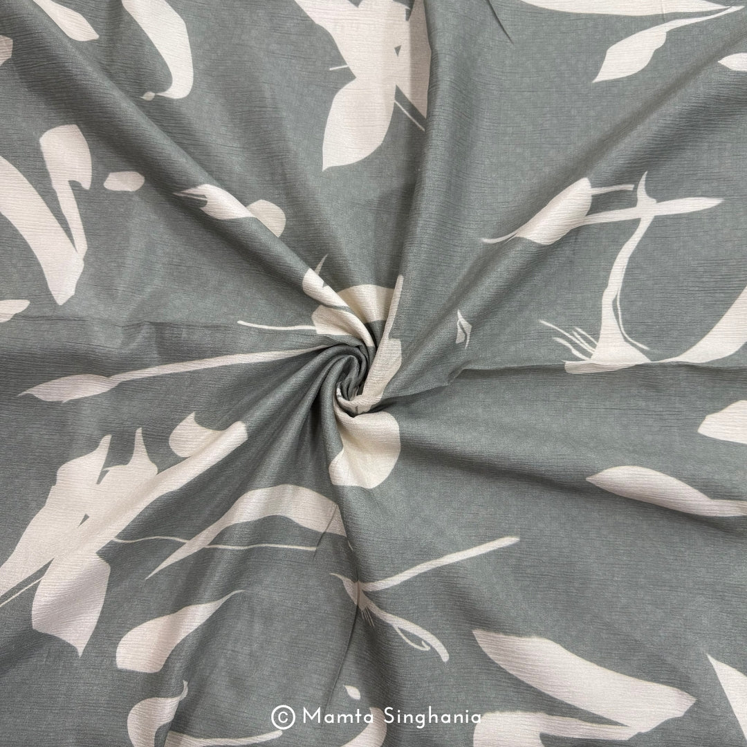 Abstract Printed Crush Chiffon Fabric