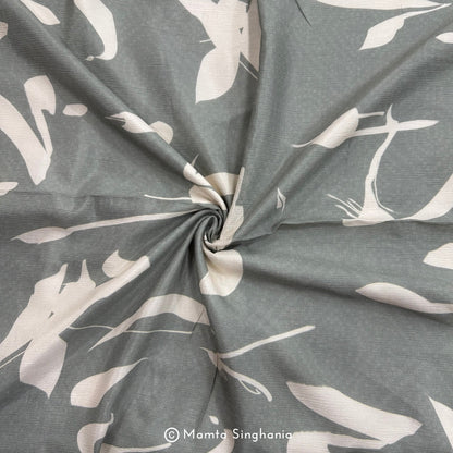 Abstract Printed Crush Chiffon Fabric