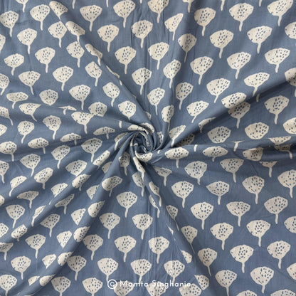Light Grey Abstarct Printed Cotton Fabric