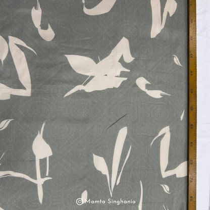 Abstract Printed Crush Chiffon Fabric