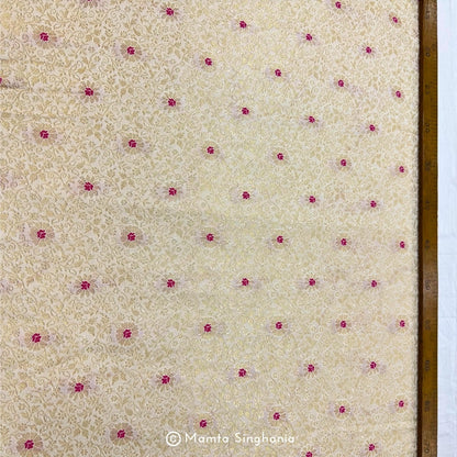 Dyable Banarasi Brocade Katan Silk Fabric