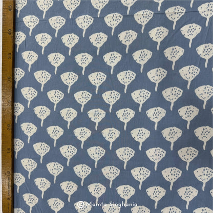 Light Grey Abstarct Printed Cotton Fabric