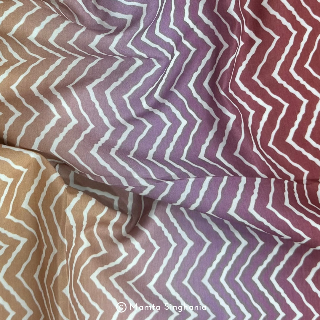 Multi Colour Printed Muslin Rayon Fabric