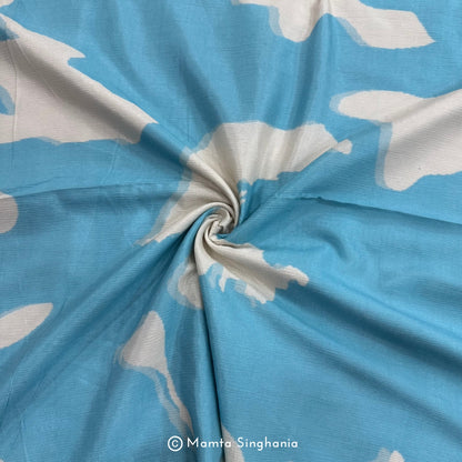 Abstract Printed Crush Chiffon Fabric