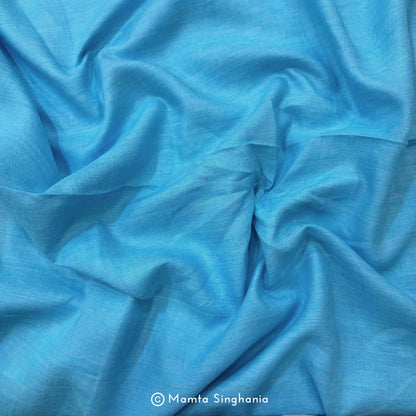 Sky Blue Pure Linen Fabric
