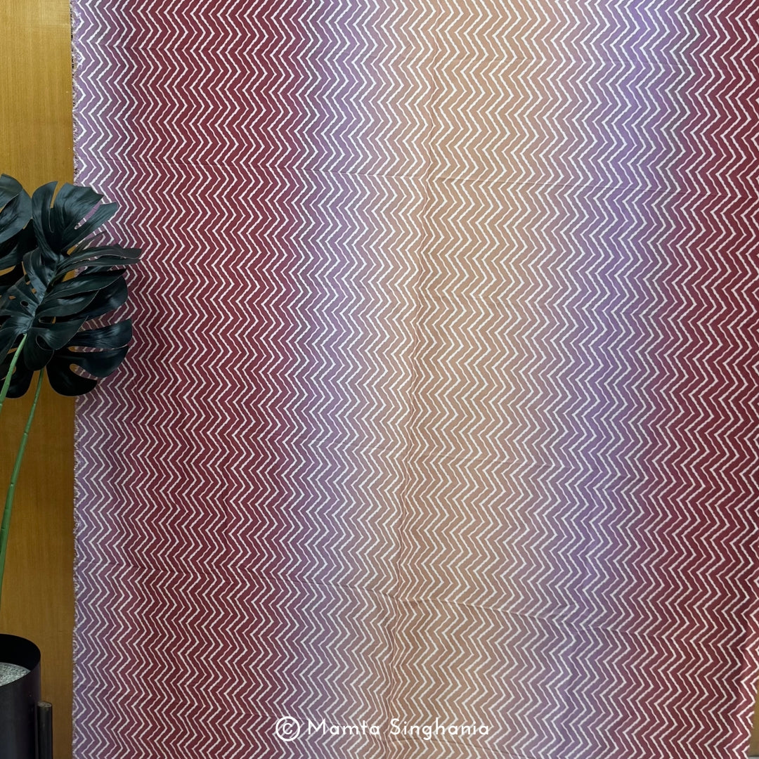 Multi Colour Printed Muslin Rayon Fabric