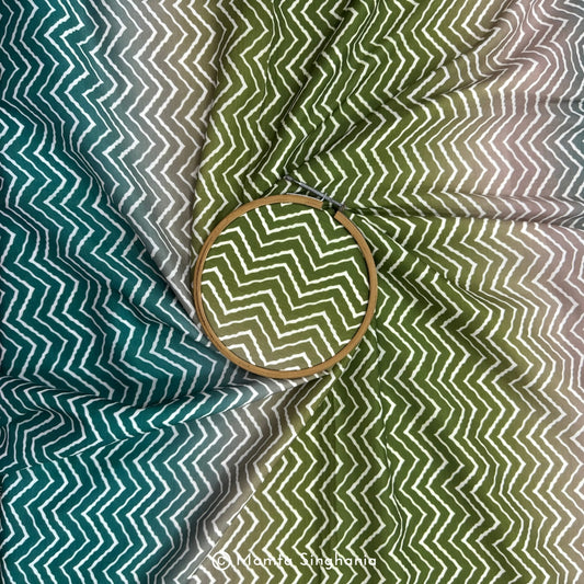 Multi Colour Printed Muslin Rayon Fabric