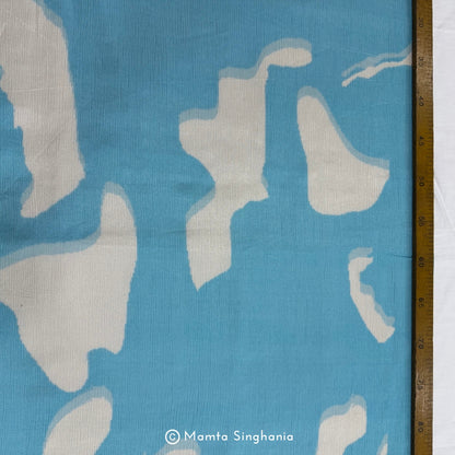Abstract Printed Crush Chiffon Fabric