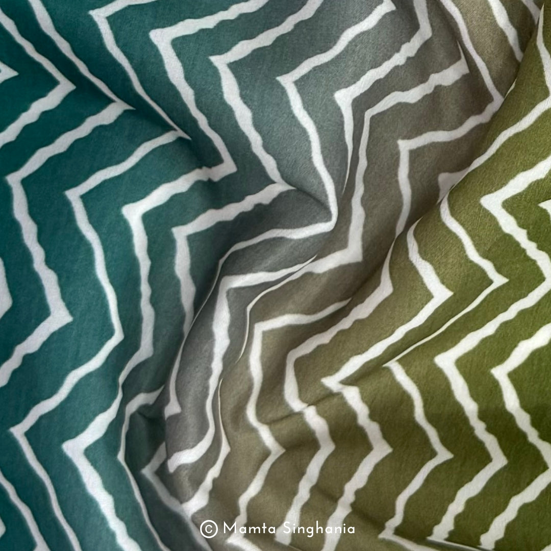 Multi Colour Printed Muslin Rayon Fabric