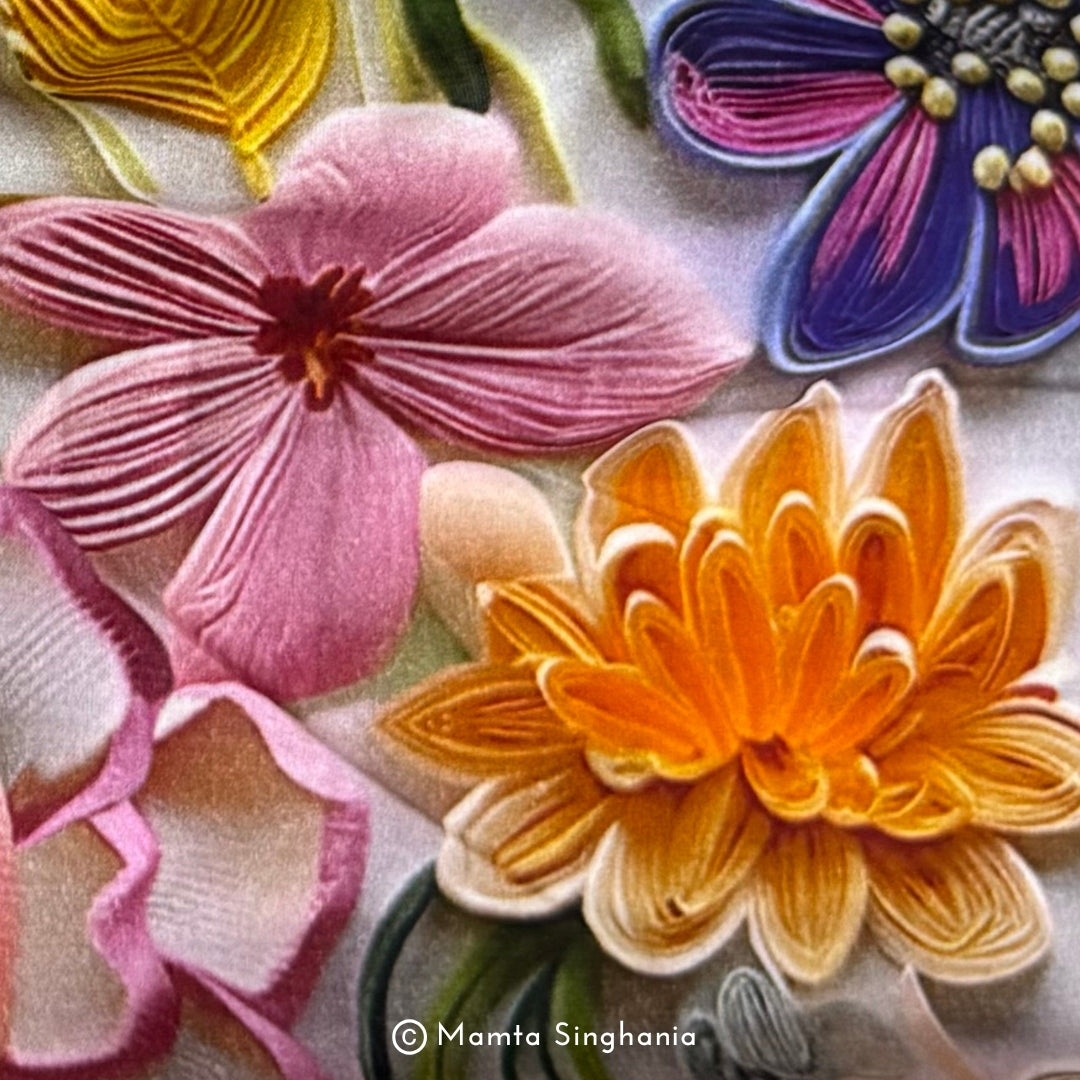 Floral Printed Malai Cotton Fabric