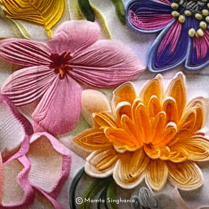 Floral Printed Malai Cotton Fabric