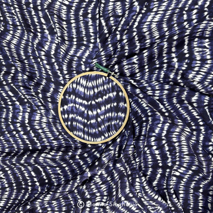 Purple Shibori Printed Modal Satin