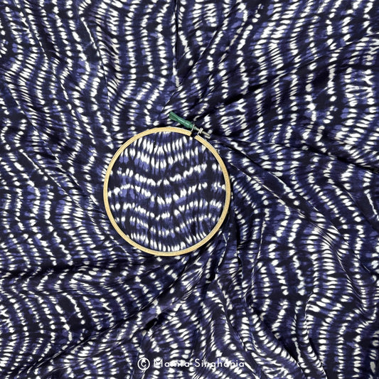 Purple Shibori Printed Modal Satin