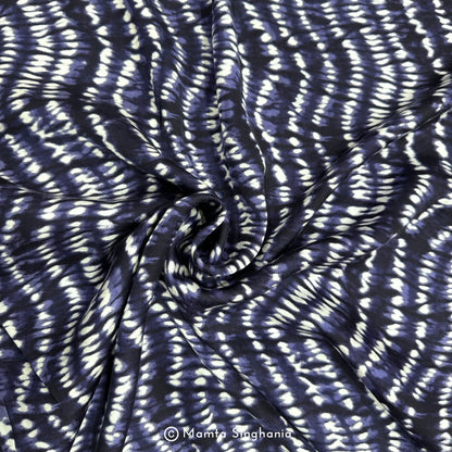 Purple Shibori Printed Modal Satin