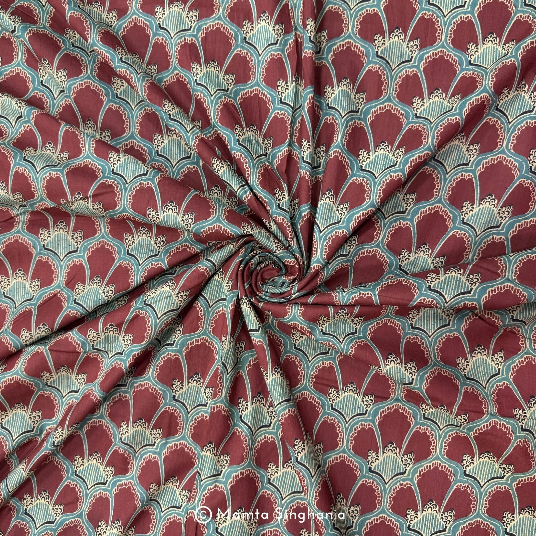 Sangria Floral Printed Cotton Fabric