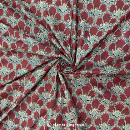 Sangria Floral Printed Cotton Fabric