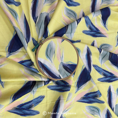 Floral Printed Malai Cotton Fabric