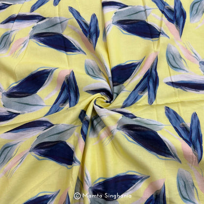 Floral Printed Malai Cotton Fabric
