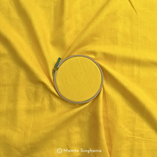 Yellow Pure European Linen Fabric (3.4 metres)