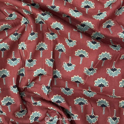 Sangria Floral Printed Cotton Fabric