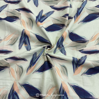 Floral Printed Malai Cotton Fabric