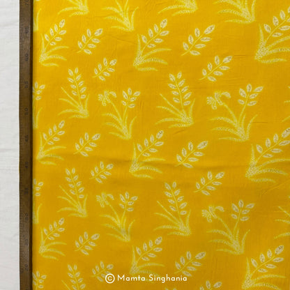 Yellow Shibori Printed Modal Satin