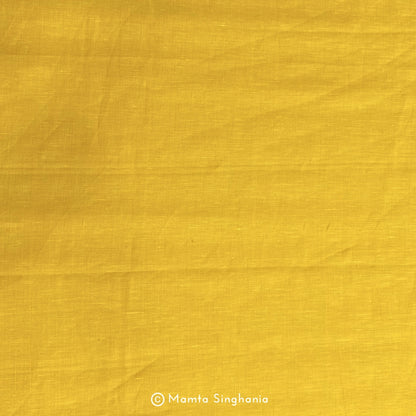 Yellow Pure European Linen Fabric (3.4 metres)