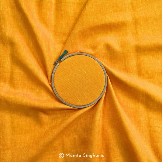 Saffron Orange Pure European Linen Fabric (2.6 metres)