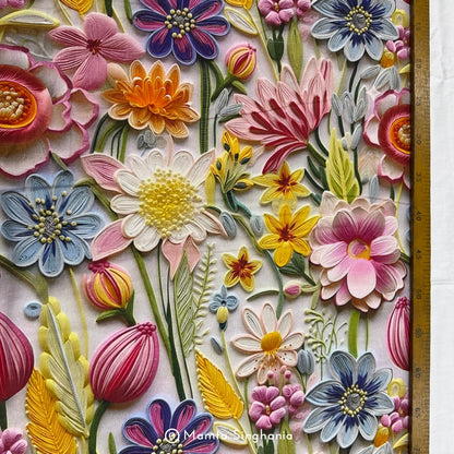 Floral Printed Malai Cotton Fabric