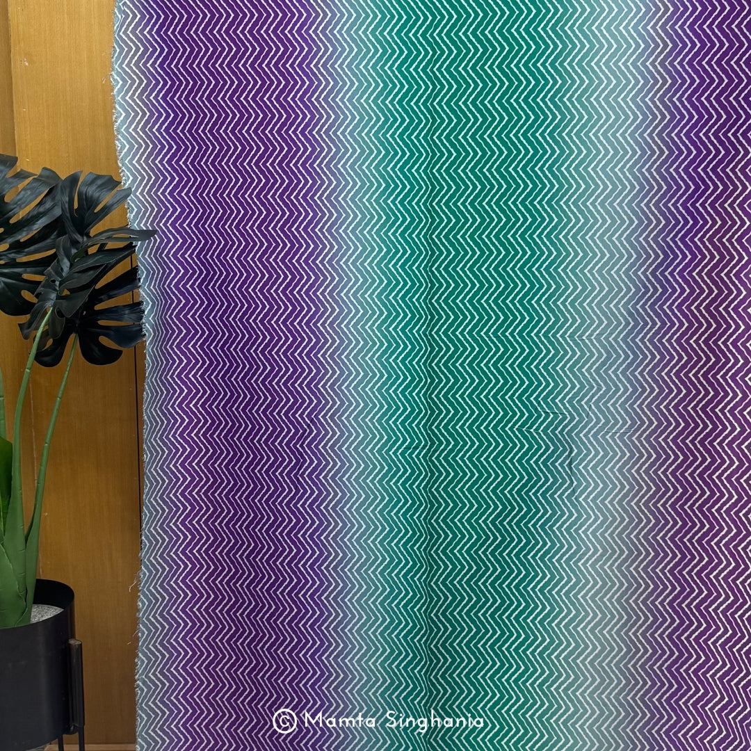 Multi Colour Printed Muslin Rayon Fabric