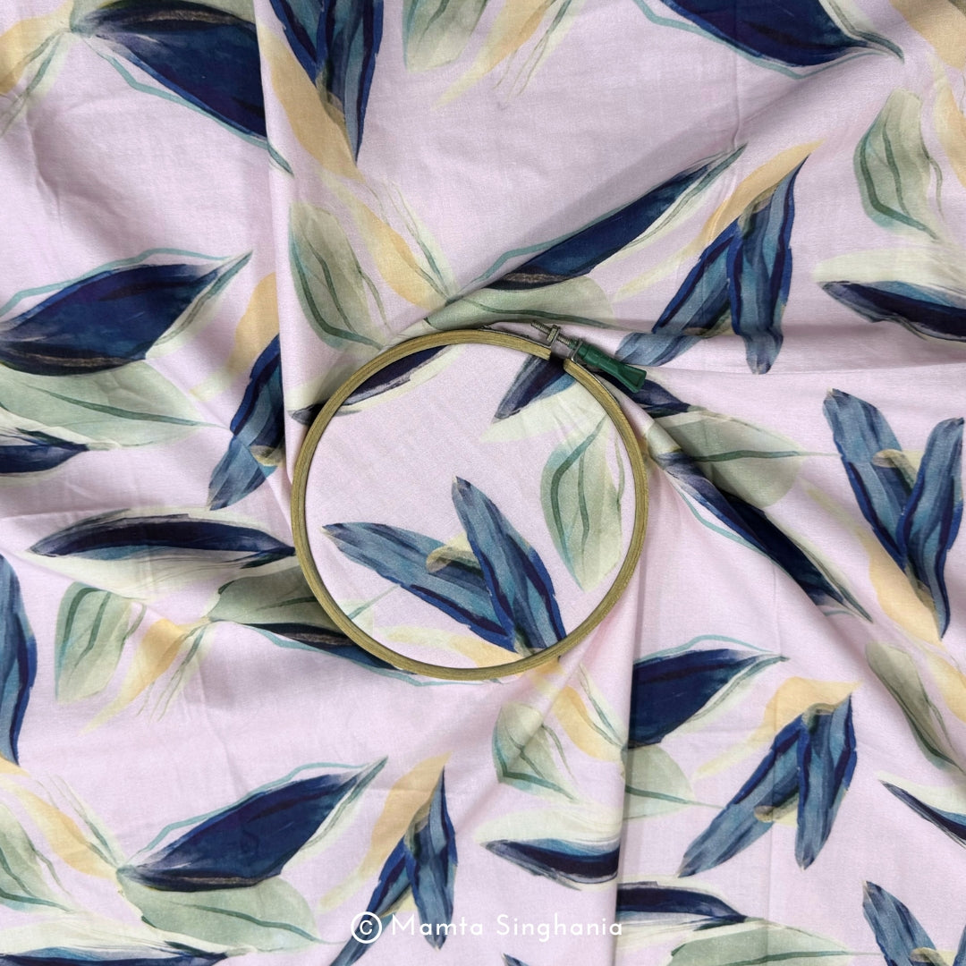 Floral Printed Malai Cotton Fabric