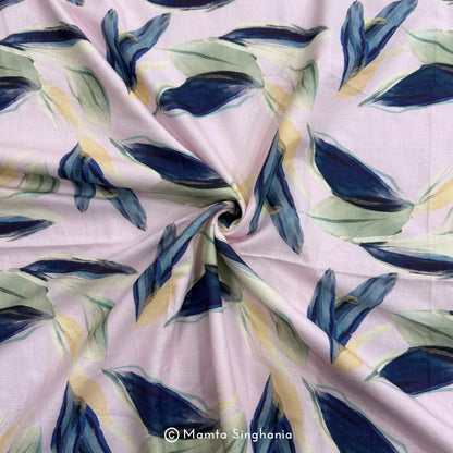 Floral Printed Malai Cotton Fabric